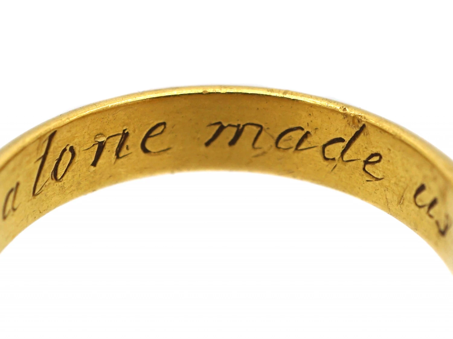 Early 18th Century 18ct Gold Posy Ring With Inscription Inside 6 Early 18th Century 18ct Gold Posy Ring With Inscription Inside - Image 4