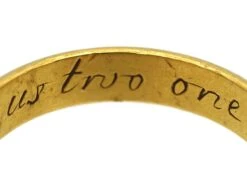 Early 18th Century 18ct Gold Posy Ring With Inscription Inside 12 Early 18th Century 18ct Gold Posy Ring With Inscription Inside -Antique Jewellery Company DSC03139 scaled 1