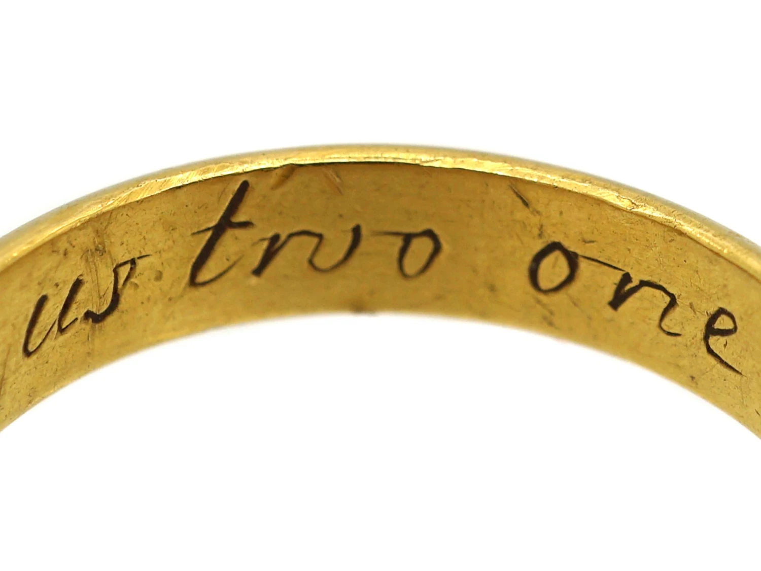 Early 18th Century 18ct Gold Posy Ring With Inscription Inside 7 Early 18th Century 18ct Gold Posy Ring With Inscription Inside - Image 5