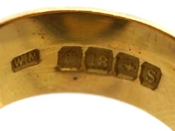 18ct Gold Wedding Band With Ivy Leaf Decoration 16 18ct Gold Wedding Band With Ivy Leaf Decoration -Antique Jewellery Company DSC03143 1