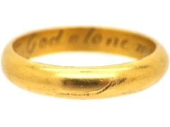 Early 18th Century 18ct Gold Posy Ring With Inscription Inside 13 Early 18th Century 18ct Gold Posy Ring With Inscription Inside -Antique Jewellery Company DSC03146 scaled 1