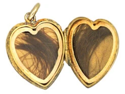 Victorian 15ct Gold Heart Shaped Locket Set With A Diamond 8 Victorian 15ct Gold Heart Shaped Locket Set With A Diamond -Antique Jewellery Company DSC03150 copy