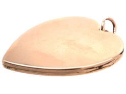 Large Edwardian 15ct Gold Heart Shaped Locket Set With A Turquoise -Antique Jewellery Company DSC03151 1