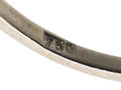 Art Deco 18ct White Gold, Sapphire & Diamond Crossover Ring -Antique Jewellery Company DSC03157