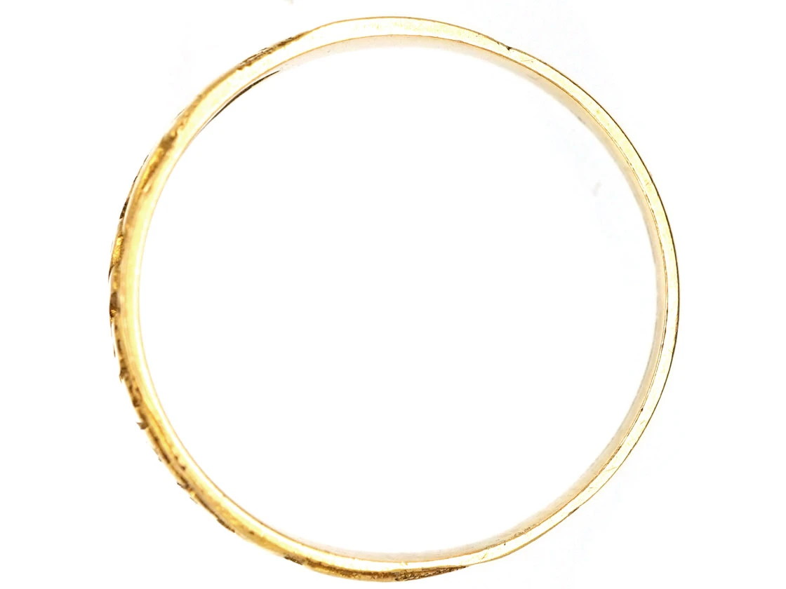 Victorian 18ct Gold Wedding Band With ‘I Cling To Thee’ Within Oak & Ivy Leaves 9 Victorian 18ct Gold Wedding Band With ‘I Cling To Thee’ Within Oak & Ivy Leaves - Image 7