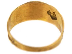 Victorian 18ct Gold Wedding Band With ‘I Cling To Thee’ Within Oak & Ivy Leaves 16 Victorian 18ct Gold Wedding Band With ‘I Cling To Thee’ Within Oak & Ivy Leaves -Antique Jewellery Company DSC03166 1