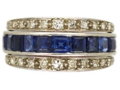 Art Deco Platinum, Ruby, Sapphire & Diamond Flipover Ring 11 Art Deco Platinum, Ruby, Sapphire & Diamond Flipover Ring -Antique Jewellery Company DSC03239