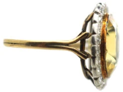 Edwardian 15ct Gold & Platinum, Citrine & Diamond Oval Cluster Ring 12 Edwardian 15ct Gold & Platinum, Citrine & Diamond Oval Cluster Ring -Antique Jewellery Company DSC03241