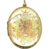 Victorian 9ct Gold & Two Colour Gold Overlay Locket With Flowers & Leaves Motif 1 Victorian 9ct Gold & Two Colour Gold Overlay Locket With Flowers & Leaves Motif -Antique Jewellery Company DSC03243 scaled 1
