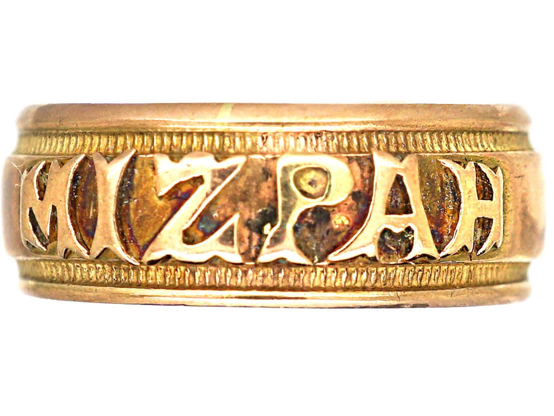 Edwardian 9ct Gold Mizpah Ring 3 Edwardian 9ct Gold Mizpah Ring