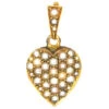 Edwardian 15ct Gold Heart Shaped Pendant Set With Natural Split Pearls 1 Edwardian 15ct Gold Heart Shaped Pendant Set With Natural Split Pearls -Antique Jewellery Company DSC03385 copy