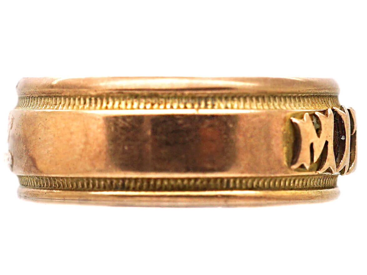 Edwardian 9ct Gold Mizpah Ring 5 Edwardian 9ct Gold Mizpah Ring - Image 3