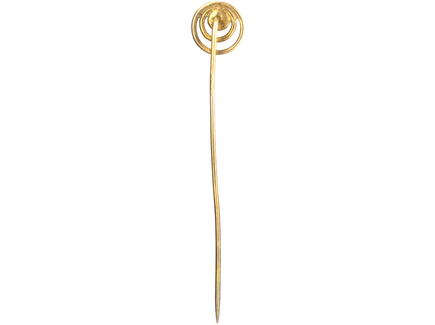 Edwardian 15ct Gold & Diamond Two Circle Tie Pin 5 Edwardian 15ct Gold & Diamond Two Circle Tie Pin - Image 3