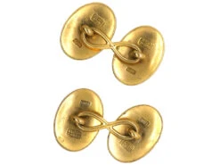 Victorian 18ct Gold & Enamel Flag Cufflinks By Benzie Of Cowes -Antique Jewellery Company DSC03413