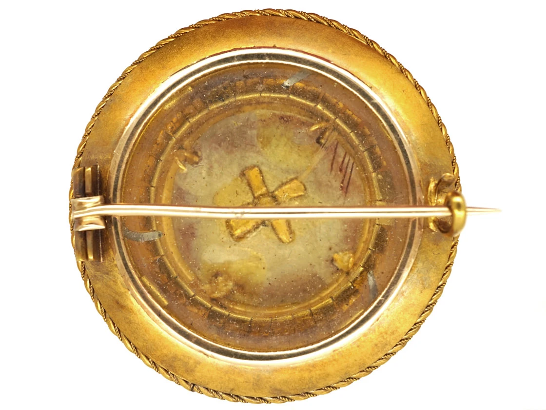 Victorian 15ct Gold Brooch & Earrings Set In Original Case 5 Victorian 15ct Gold Brooch & Earrings Set In Original Case - Image 3