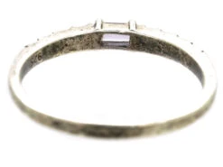 Silver Narrow Ring Set With Marcasite & Pink Paste 16 Silver Narrow Ring Set With Marcasite & Pink Paste -Antique Jewellery Company DSC03441