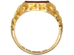 Victorian 15ct Gold & Carnelian Shield Shaped Signet Ring 11 Victorian 15ct Gold & Carnelian Shield Shaped Signet Ring -Antique Jewellery Company DSC03443 scaled 1
