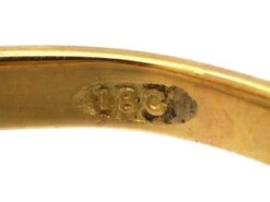 Victorian 18ct Gold, Emerald And Diamond Carved Half Hoop Five Stone Ring 13 Victorian 18ct Gold, Emerald And Diamond Carved Half Hoop Five Stone Ring -Antique Jewellery Company DSC03470