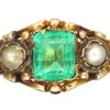 Victorian 18ct Gold, Emerald, Pearl And Diamond Ring -Antique Jewellery Company DSC03505