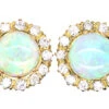 Edwardian 18ct Gold, Opal & Diamond Cluster Earrings 1 Edwardian 18ct Gold, Opal & Diamond Cluster Earrings -Antique Jewellery Company DSC03527
