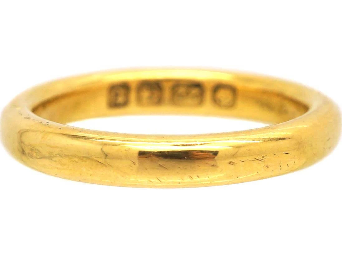 Edwardian 22ct Gold Wedding Ring Assayed In 1918 7 Edwardian 22ct Gold Wedding Ring Assayed In 1918 - Image 5