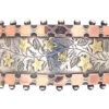 Victorian Silver & Two Colour Gold Overlay Bangle With Vine Leaf Decoration