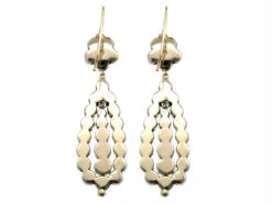 Georgian Silver, Gold & Paste Long Drop Earrings -Antique Jewellery Company DSC03570