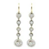 Art Deco Five Diamond Drop Earrings 1 Art Deco Five Diamond Drop Earrings -Antique Jewellery Company DSC03574