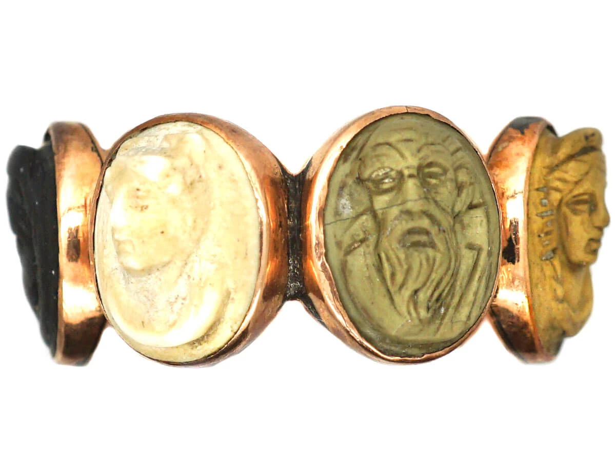 Early 19th Century Grand Tour Lava Ring 3 Early 19th Century Grand Tour Lava Ring