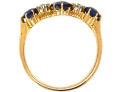 Edwardian Five Stone Sapphire & Diamond Ring 19 Edwardian Five Stone Sapphire & Diamond Ring -Antique Jewellery Company DSC03597