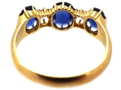 Edwardian Five Stone Sapphire & Diamond Ring 20 Edwardian Five Stone Sapphire & Diamond Ring -Antique Jewellery Company DSC03599