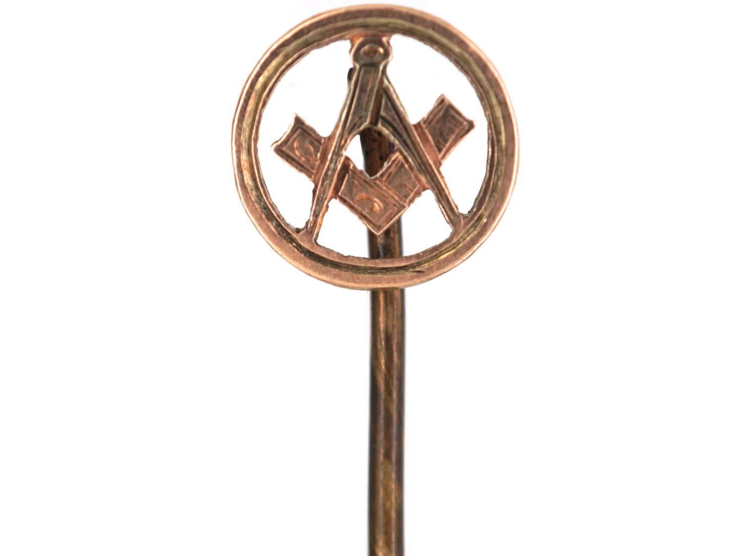 9ct Gold Masonic Tie Pin 3 9ct Gold Masonic Tie Pin