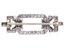Art Deco Platinum & Diamond Brooch -Antique Jewellery Company DSC03643