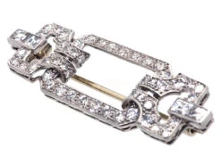 Art Deco Platinum & Diamond Brooch -Antique Jewellery Company DSC03646