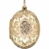 Victorian 9ct Back & Front Oval Locket With Ivy Leaf Motif 2 Victorian 9ct Back & Front Oval Locket With Ivy Leaf Motif -Antique Jewellery Company DSC03658 scaled 1