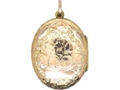 Victorian 9ct Back & Front Oval Locket With Ivy Leaf Motif 9 Victorian 9ct Back & Front Oval Locket With Ivy Leaf Motif -Antique Jewellery Company DSC03662 scaled 1