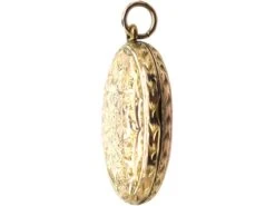 Victorian 9ct Back & Front Oval Locket With Ivy Leaf Motif 8 Victorian 9ct Back & Front Oval Locket With Ivy Leaf Motif -Antique Jewellery Company DSC03669 scaled 2