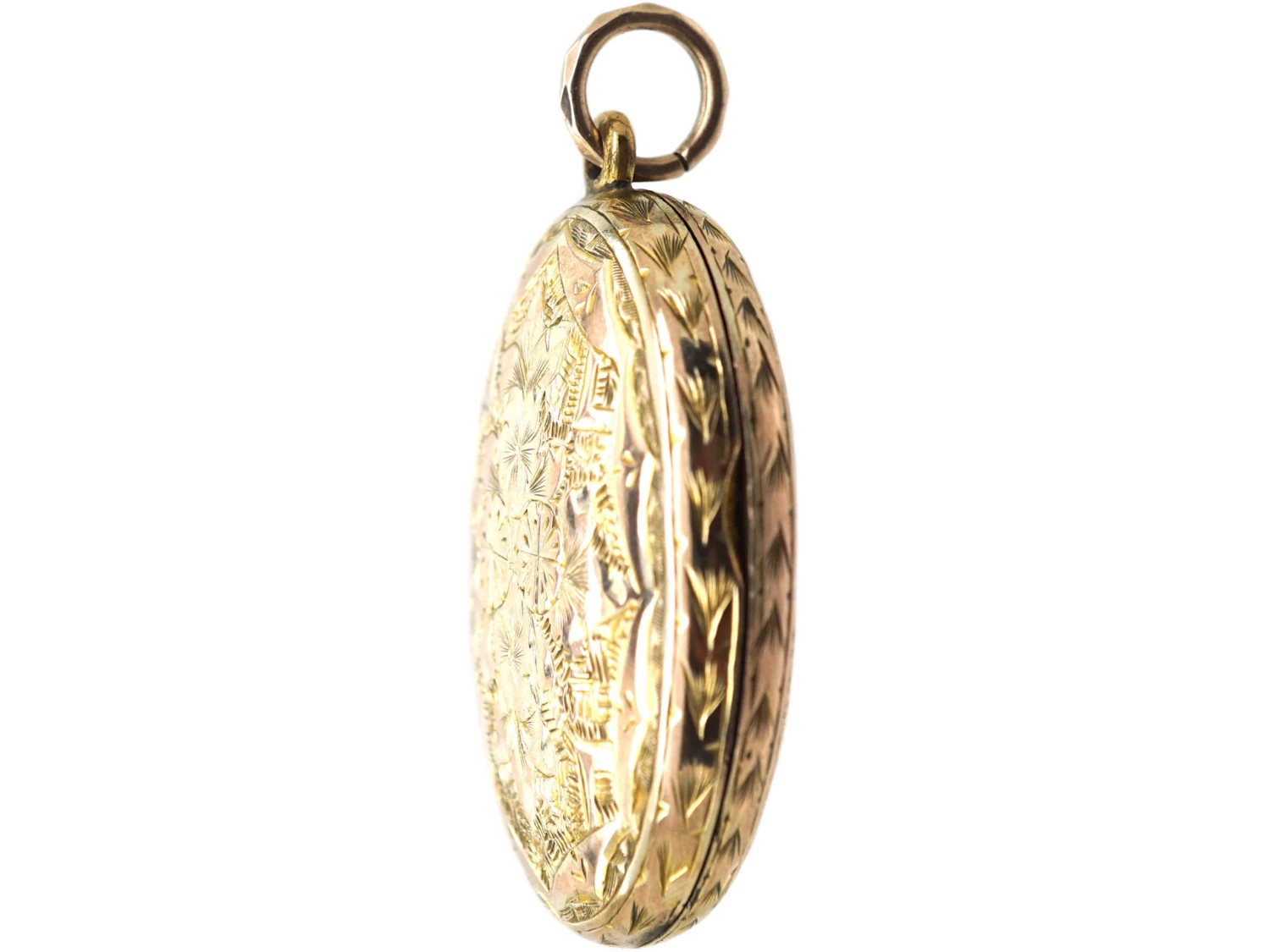 Victorian 9ct Back & Front Oval Locket With Ivy Leaf Motif 5 Victorian 9ct Back & Front Oval Locket With Ivy Leaf Motif - Image 3