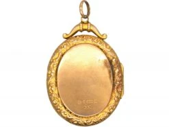 Edwardian 9ct Gold Oval Locket With Flower Motif Set With Garnets, Peridot & Natural Split Pearls 9 Edwardian 9ct Gold Oval Locket With Flower Motif Set With Garnets, Peridot & Natural Split Pearls -Antique Jewellery Company DSC03678 scaled 1
