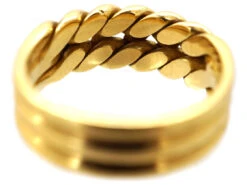 18ct Gold Victorian Plaited Gold Ring -Antique Jewellery Company DSC03690