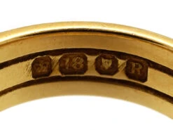 18ct Gold Victorian Plaited Gold Ring -Antique Jewellery Company DSC03696