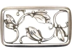 Mid 20th Century Silver Brooch By Georg Jensen