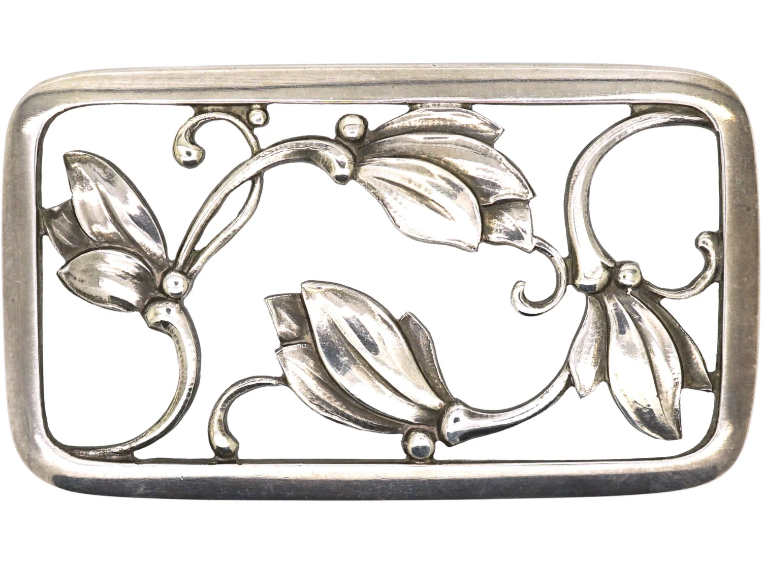 Mid 20th Century Silver Brooch By Georg Jensen 3 Mid 20th Century Silver Brooch By Georg Jensen