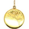 Art Nouveau 14ct Gold Locket With Mistletoe Motif 2 Art Nouveau 14ct Gold Locket With Mistletoe Motif -Antique Jewellery Company DSC03708 scaled 2