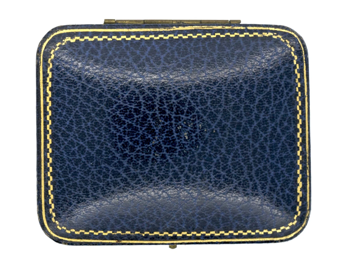 Art Deco 9ct White Gold & Sapphire Cufflinks Studs & Buttons Set In Original Case 8 Art Deco 9ct White Gold & Sapphire Cufflinks Studs & Buttons Set In Original Case - Image 6