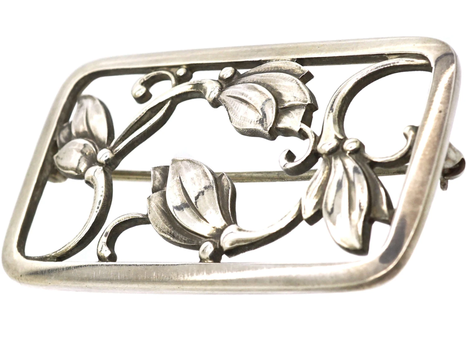 Mid 20th Century Silver Brooch By Georg Jensen 4 Mid 20th Century Silver Brooch By Georg Jensen - Image 2