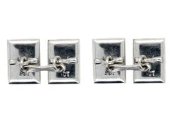 Art Deco 9ct White Gold & Sapphire Cufflinks Studs & Buttons Set In Original Case 12 Art Deco 9ct White Gold & Sapphire Cufflinks Studs & Buttons Set In Original Case -Antique Jewellery Company DSC03716