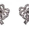 Silver & Marcasite Clip On Bow Earrings -Antique Jewellery Company DSC03717