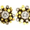 18ct White & Yellow Gold & Diamond Earrings Designed By Gilian Packard