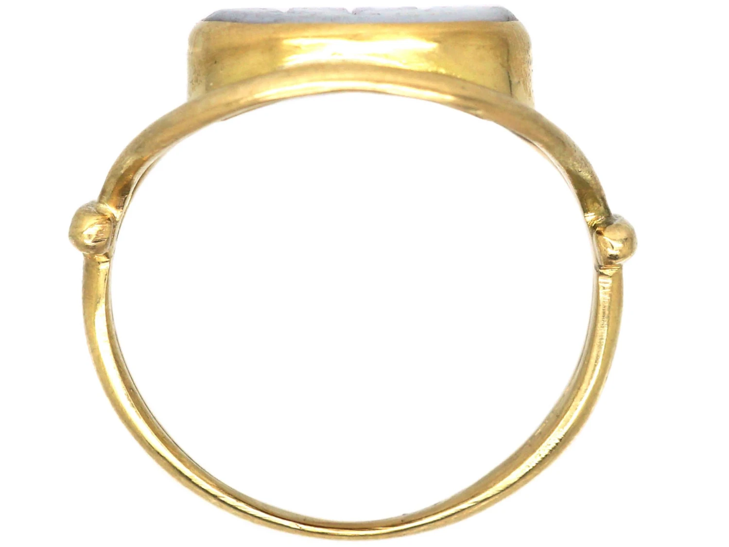 Victorian 18ct Gold & Carnelian Signet Ring With Intaglio Of A Sailing Ship 5 Victorian 18ct Gold & Carnelian Signet Ring With Intaglio Of A Sailing Ship - Image 3